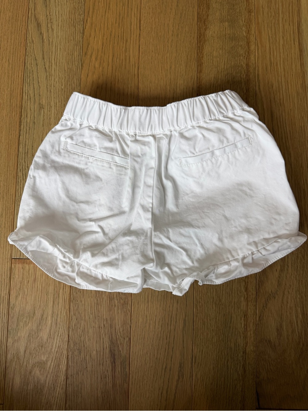 🤍 Janie and Jack Girls White Ruffle Hem Shorts w/ Bow Size 3 - Picture 5 of 5